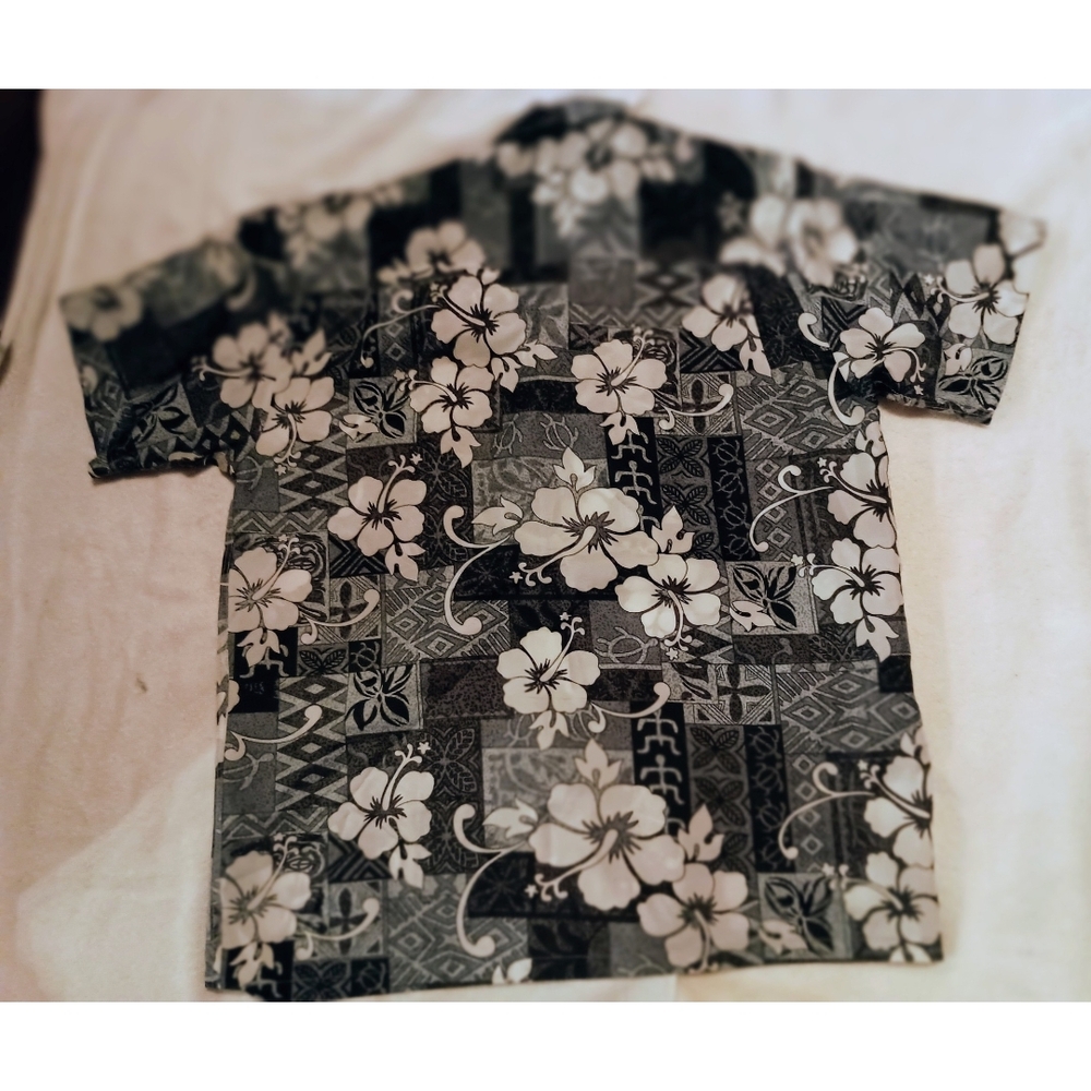 Men's Floral Patchwork Button Down Shirt - image 2